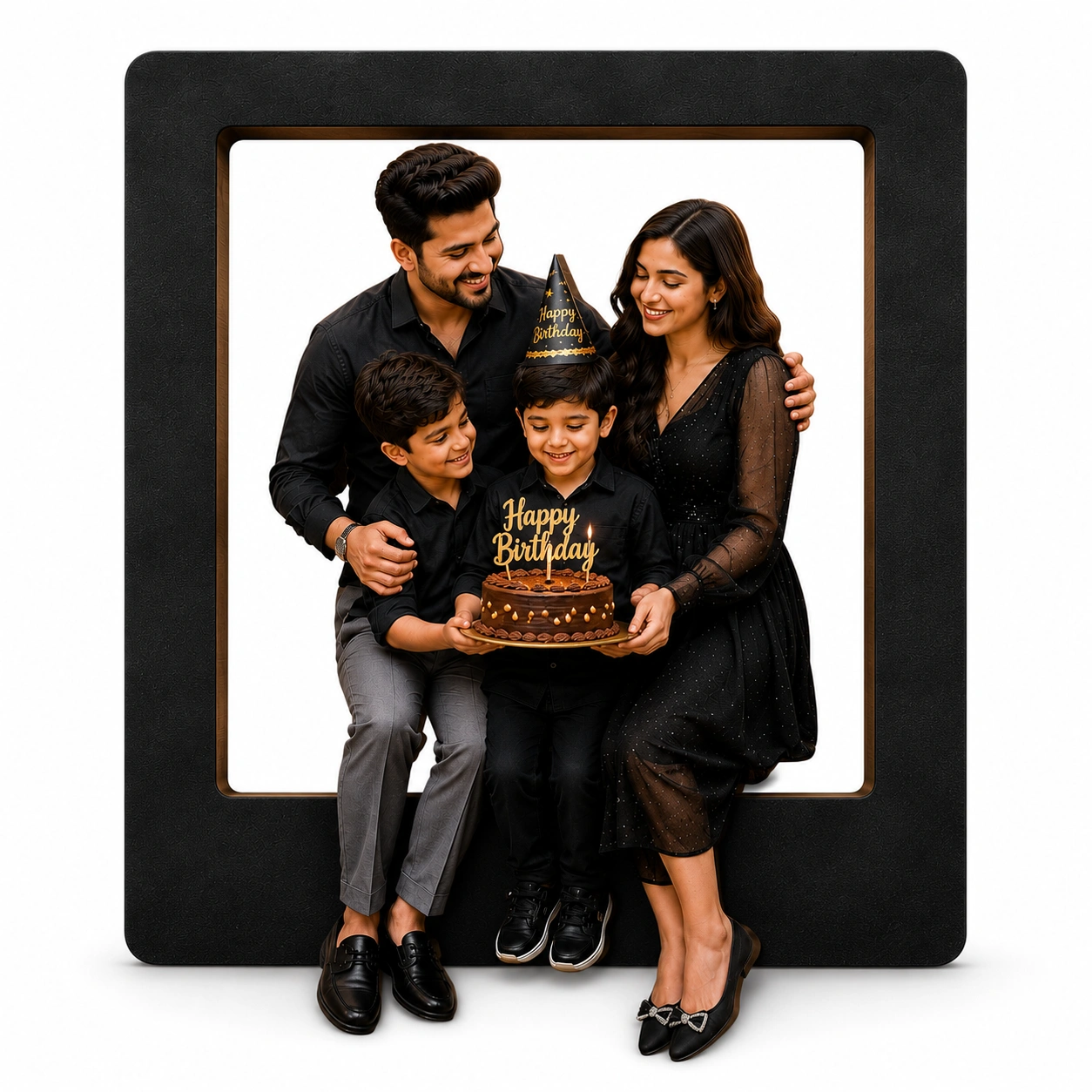 Joyful Family Cutout Wall Frame